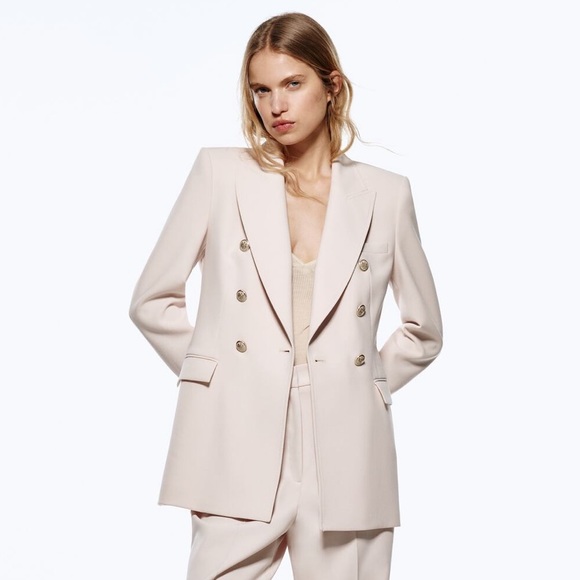 ZARA NWT SET SUIT BLAZER PANTS SIZE XS & S - Picture 3 of 4